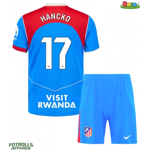 Atletico Madrid David Hancko #17 Tredjeställ Barn 2025-26 Kortärmad (+ Korta byxor)